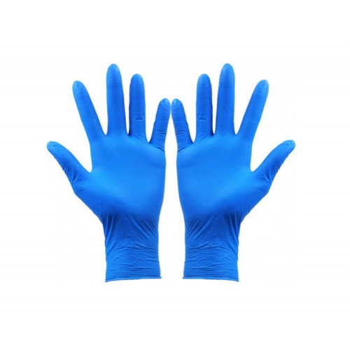 Mănuși nitril albastre,L,100 bucati
